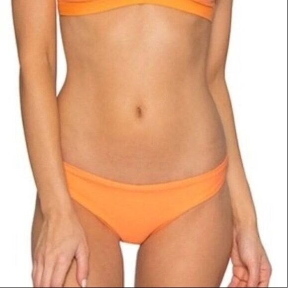 Revolve Tavik “ALI” orange ribbed swim bottom xs - Picture 1 of 7